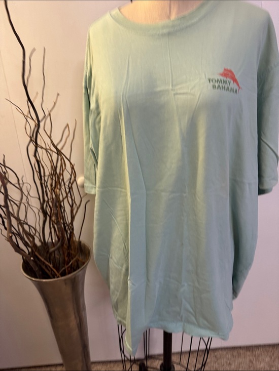 Tommy Bahama Other - Tommy Bahama Light Green Short Sleeve Tee with Coral Logo